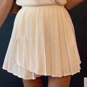 Princess Polly Alyssa White Pleated Mini Skirt